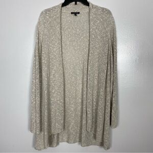 Eileen Fisher linen/cotton open front cardigan oatmeal XL